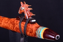 Amboyna Burl Native American Flute, Minor, Low E-4, #H26I